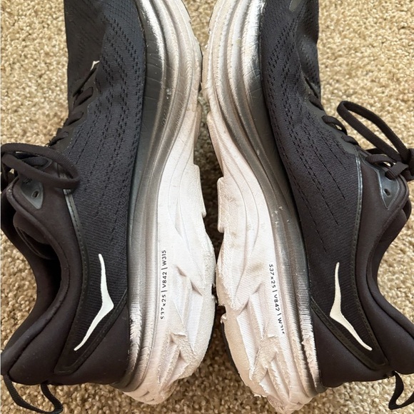 Hoka Black and White Athletic Shoes - Picture 3 of 9